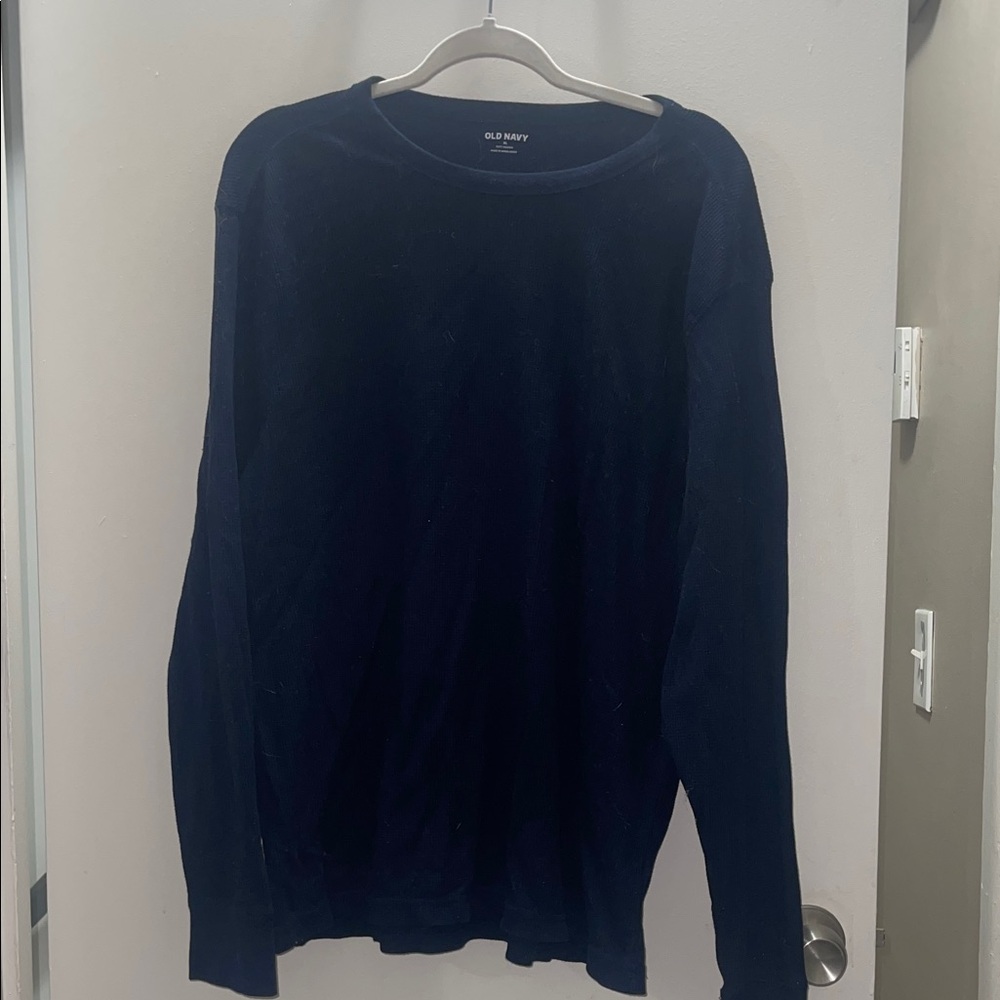 Old Navy Men's Deep Blue Long Sleeve Tee